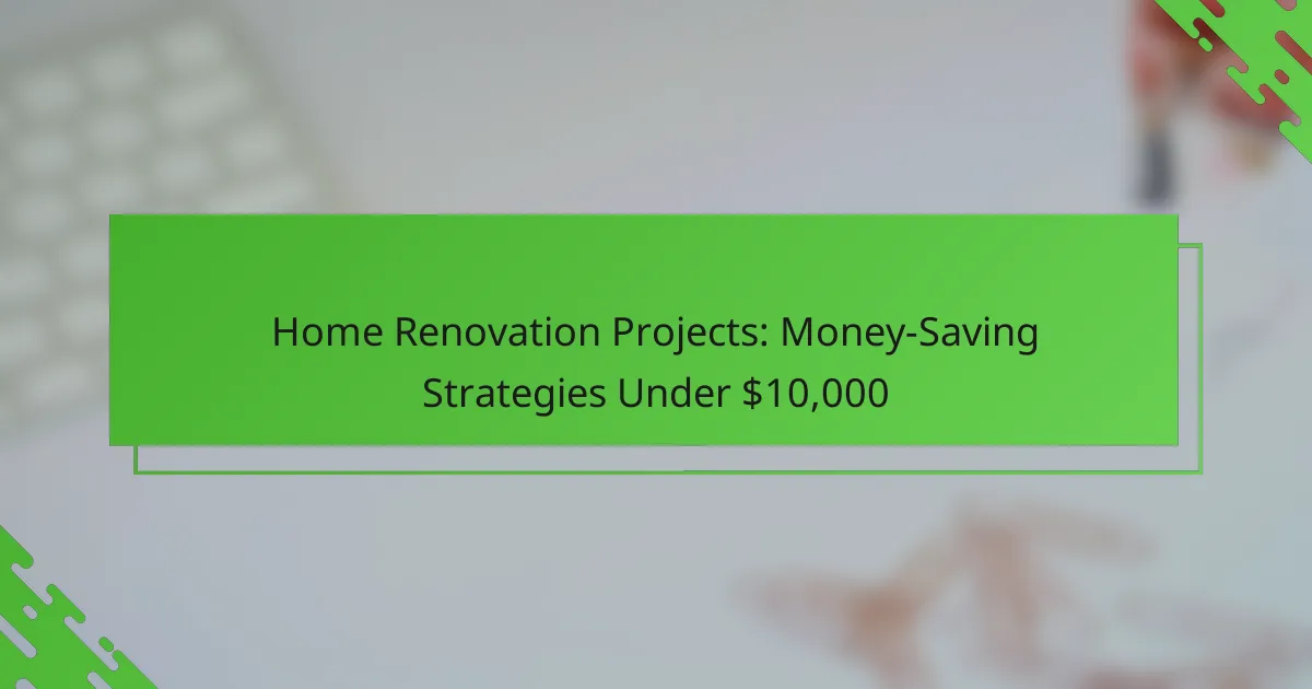 Home Renovation Projects: Money-Saving Strategies Under $10,000